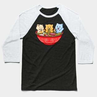 Ramen noodles and cats Baseball T-Shirt